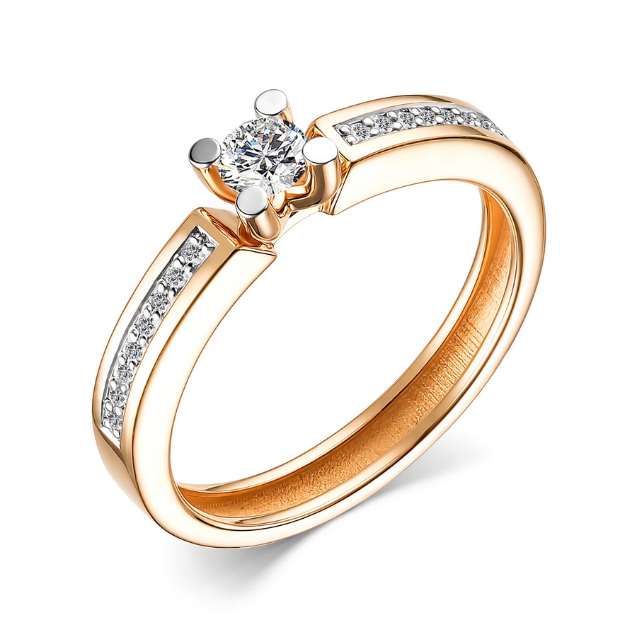 Кольцо, золото, бриллиант, 15423-100